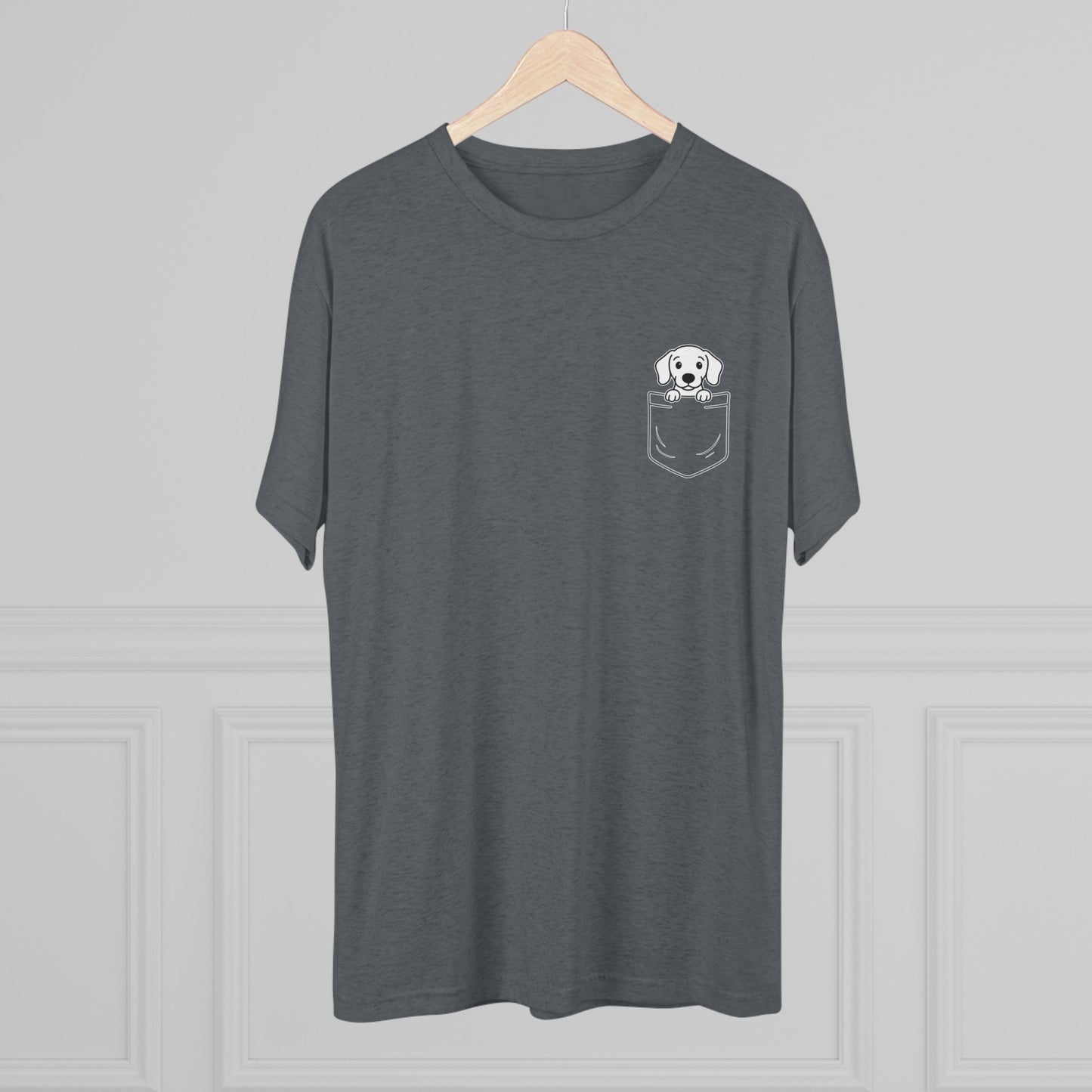 Dachshund Pocket-Print Tri-blend Tee