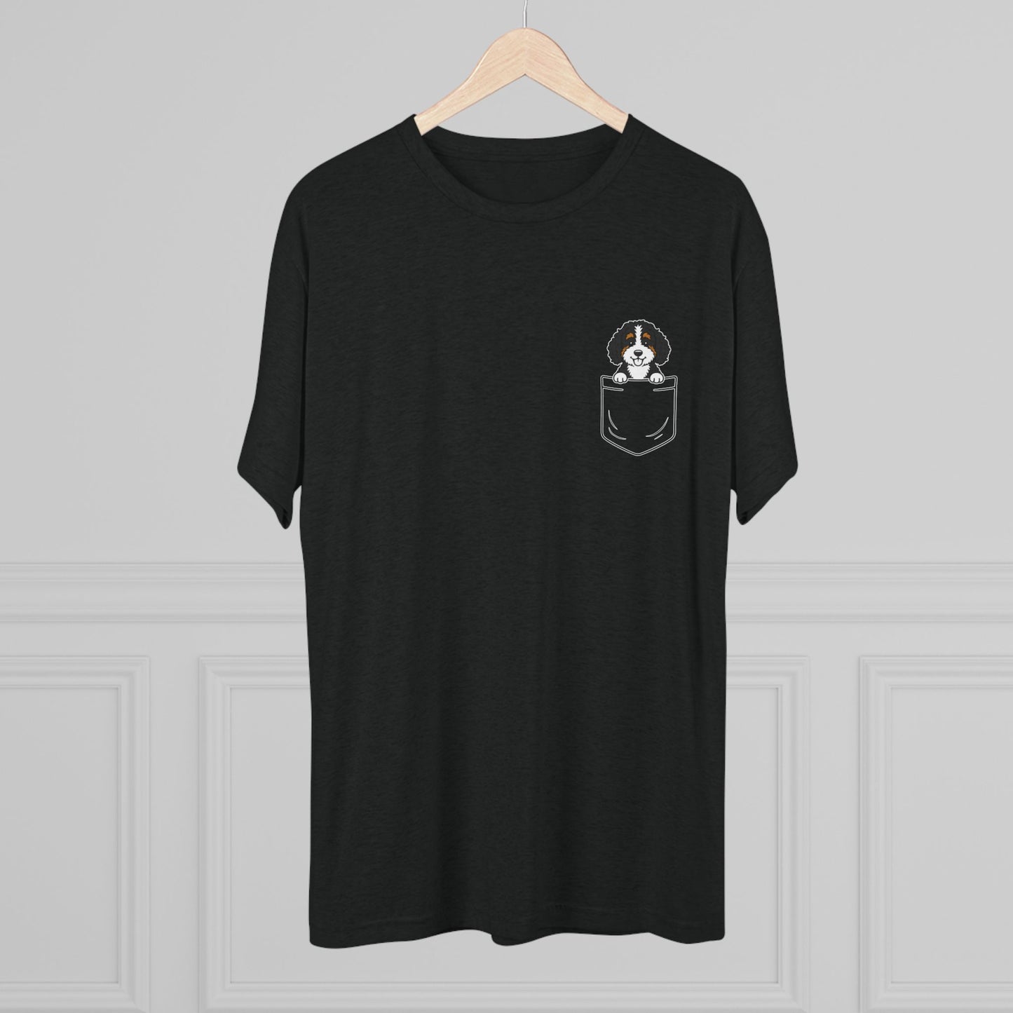 Bernedoodle Pocket-Print Tri-blend Tee