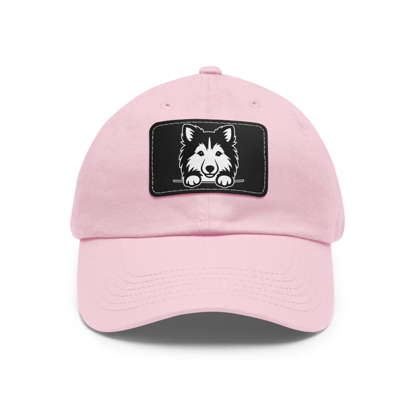 Shetland Sheepdog (Sheltie) Dad Hat – Unisex Leather Patch Adjustable Cap