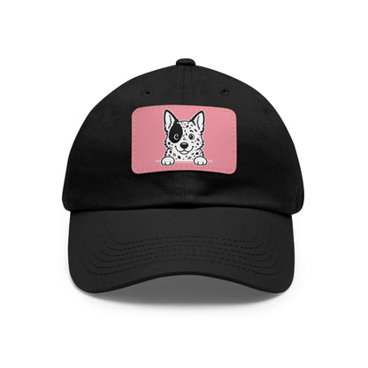 Australian Cattle Dog Dad Hat – Unisex Leather Patch Adjustable Cap