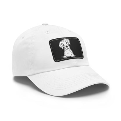 Great Dane (Harlequin) Dad Hat – Unisex Leather Patch Adjustable Cap