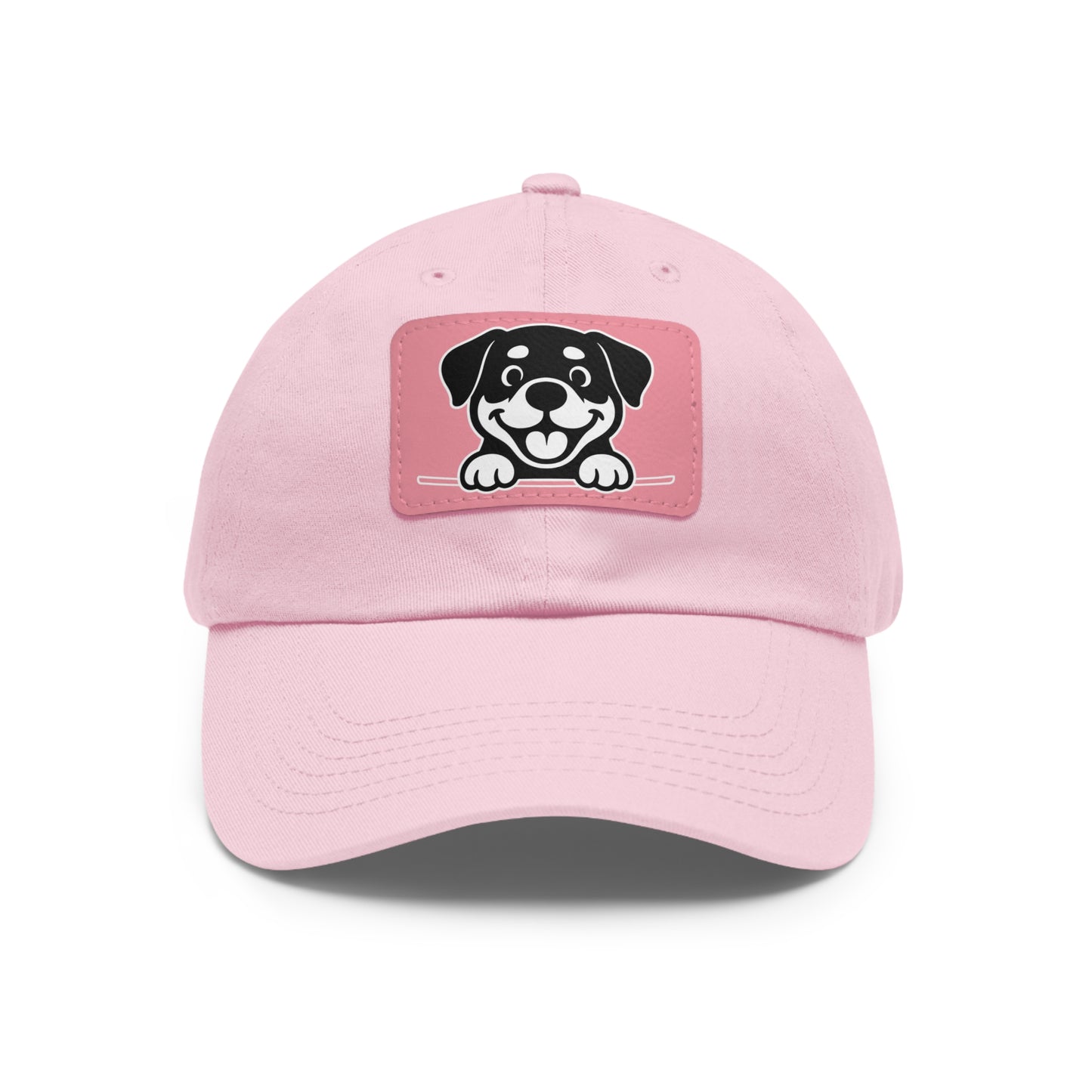 Rottweiler Dad Hat – Unisex Leather Patch Adjustable Cap