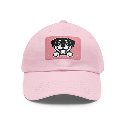 Rottweiler Dad Hat – Unisex Leather Patch Adjustable Cap