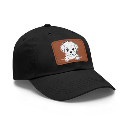 Shorkie Dad Hat – Unisex Leather Patch Adjustable Cap