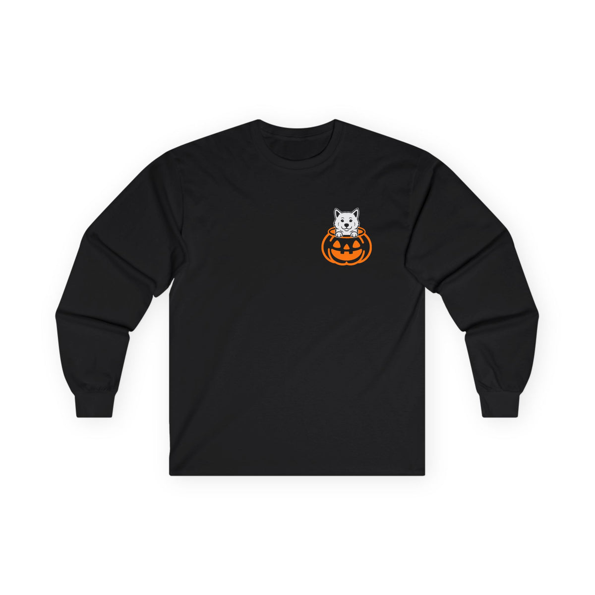 Halloween Pumpkin Pup - Akita - Long Sleeve Tee