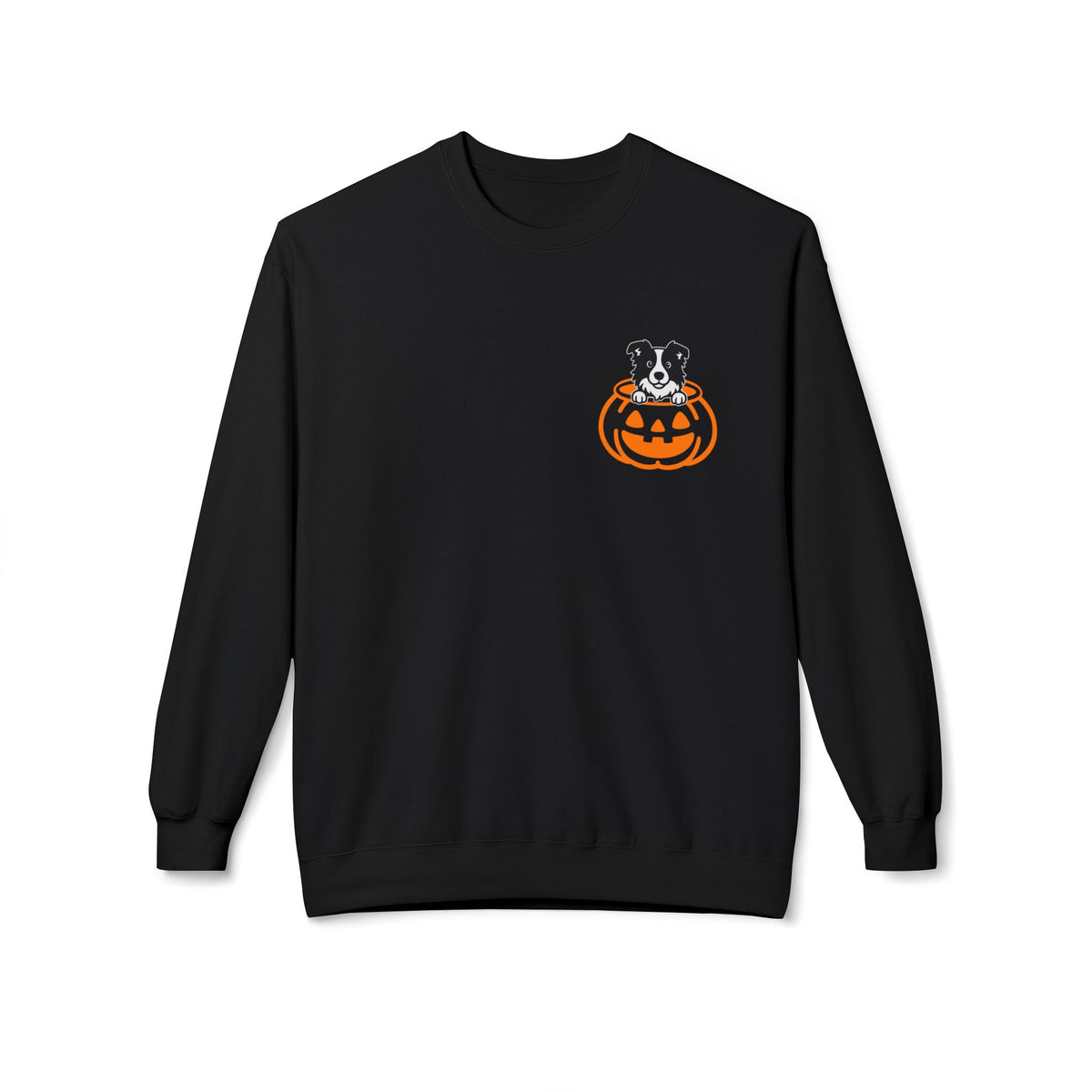 Halloween Pumpkin Pup - Border Collie - Crewneck Sweatshirt