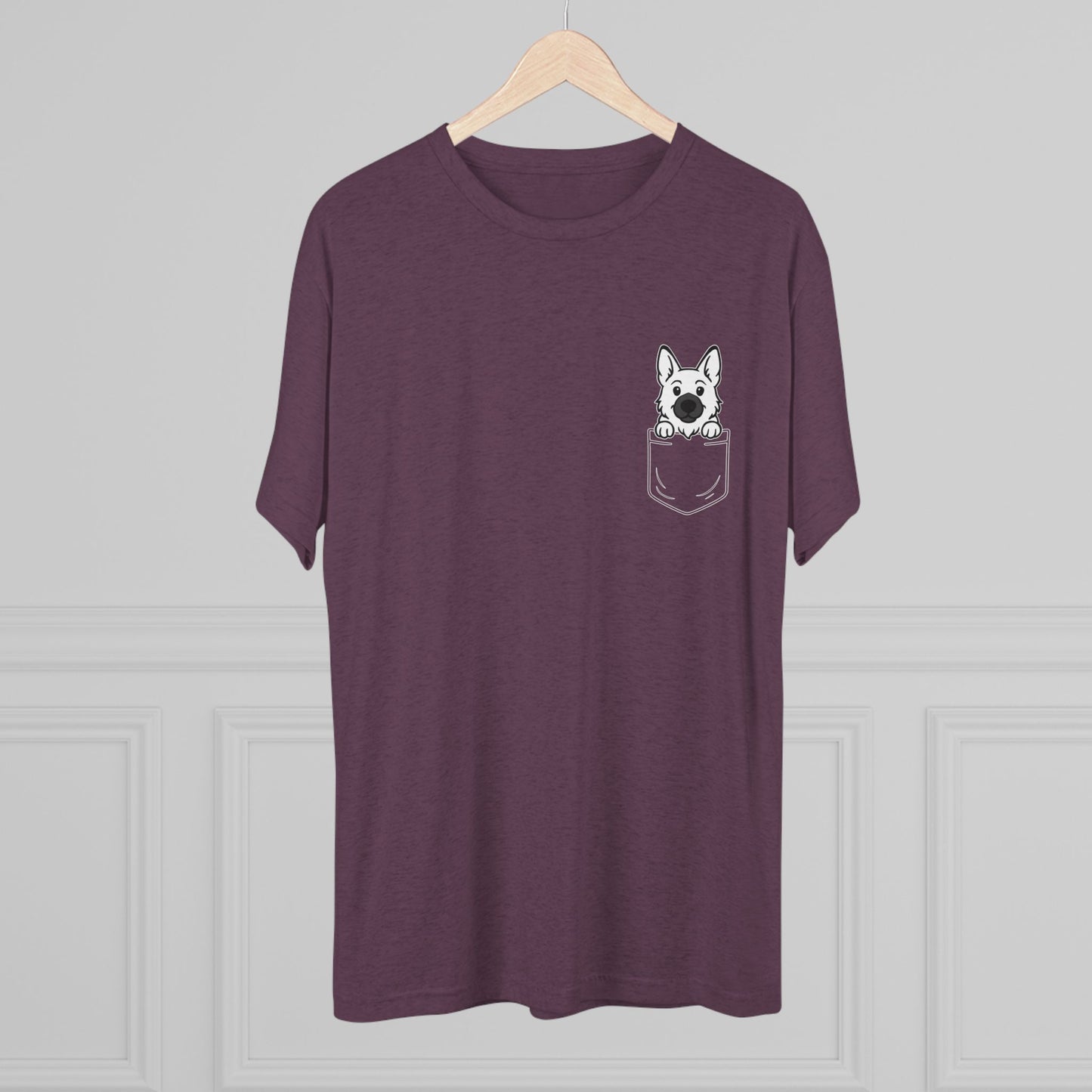 German Shepherd Pocket-Print Tri-blend Tee