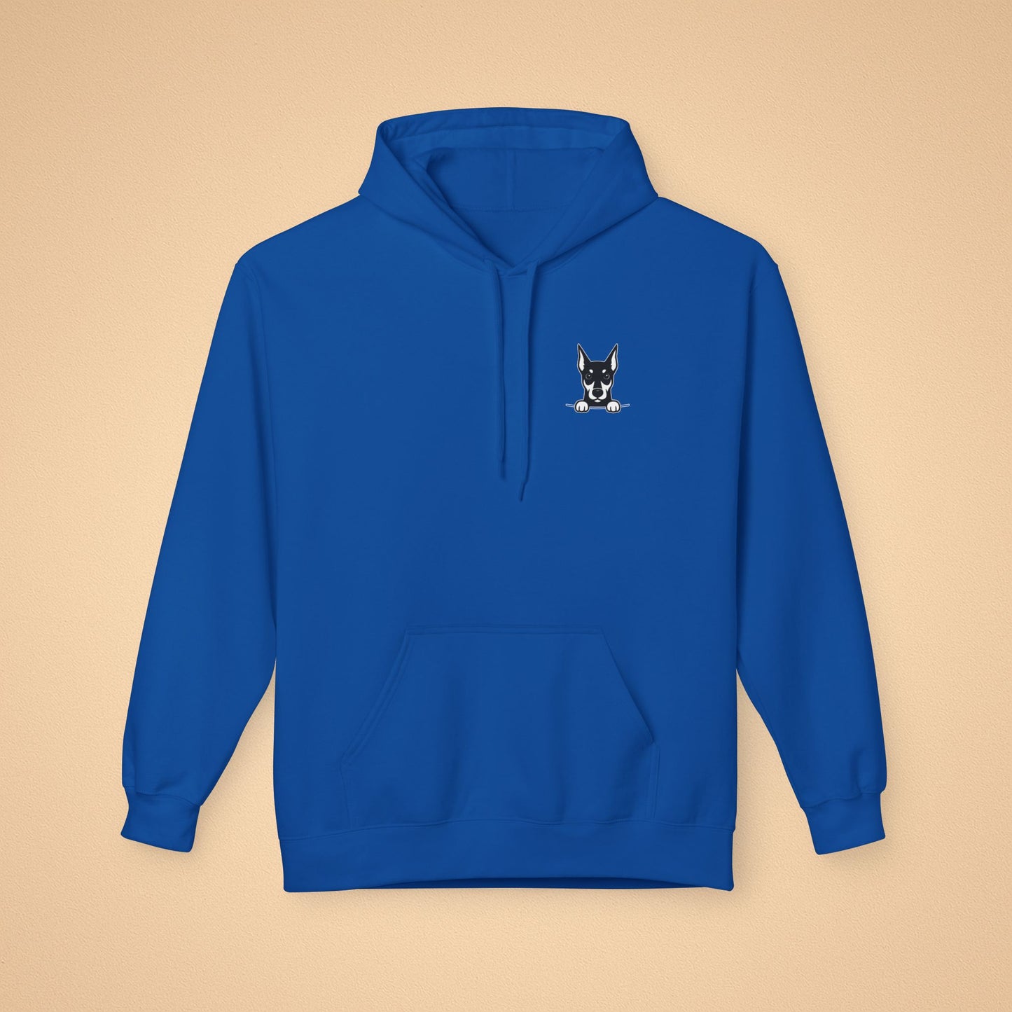 Doberman Unisex Hoodie – Cozy Midweight Fleece