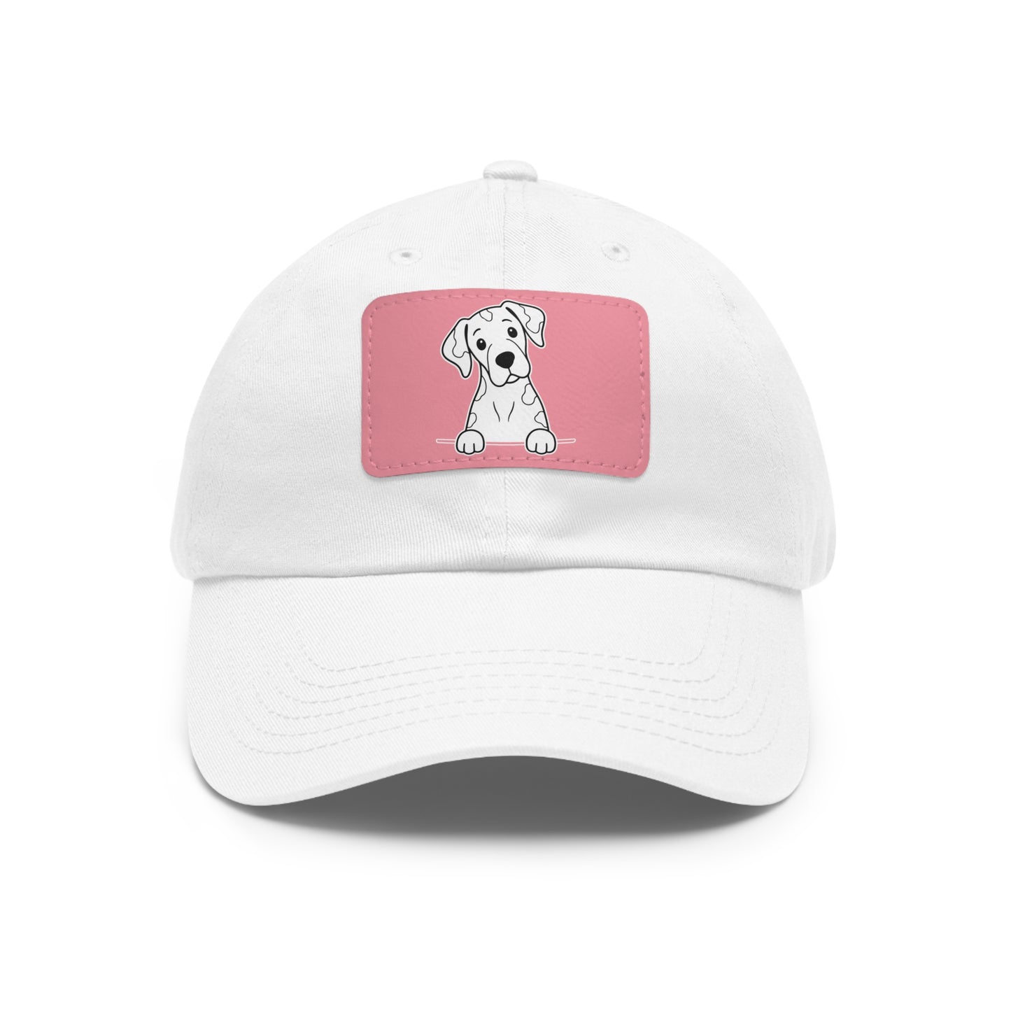 Great Dane (Harlequin) Dad Hat – Unisex Leather Patch Adjustable Cap