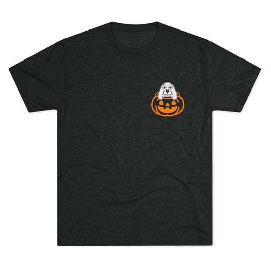 Halloween Pumpkin Pup - Basset Hound - Tri-blend Tee