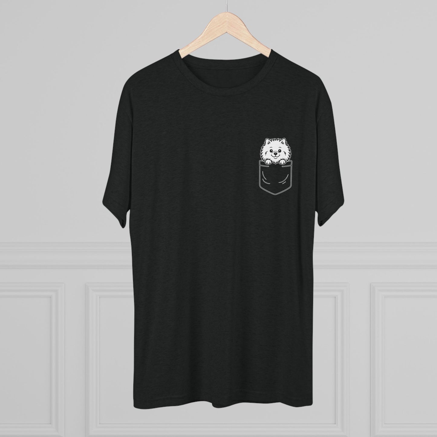 Pomeranian Pocket-Print Tri-blend Tee