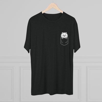 Pomeranian Pocket-Print Tri-blend Tee