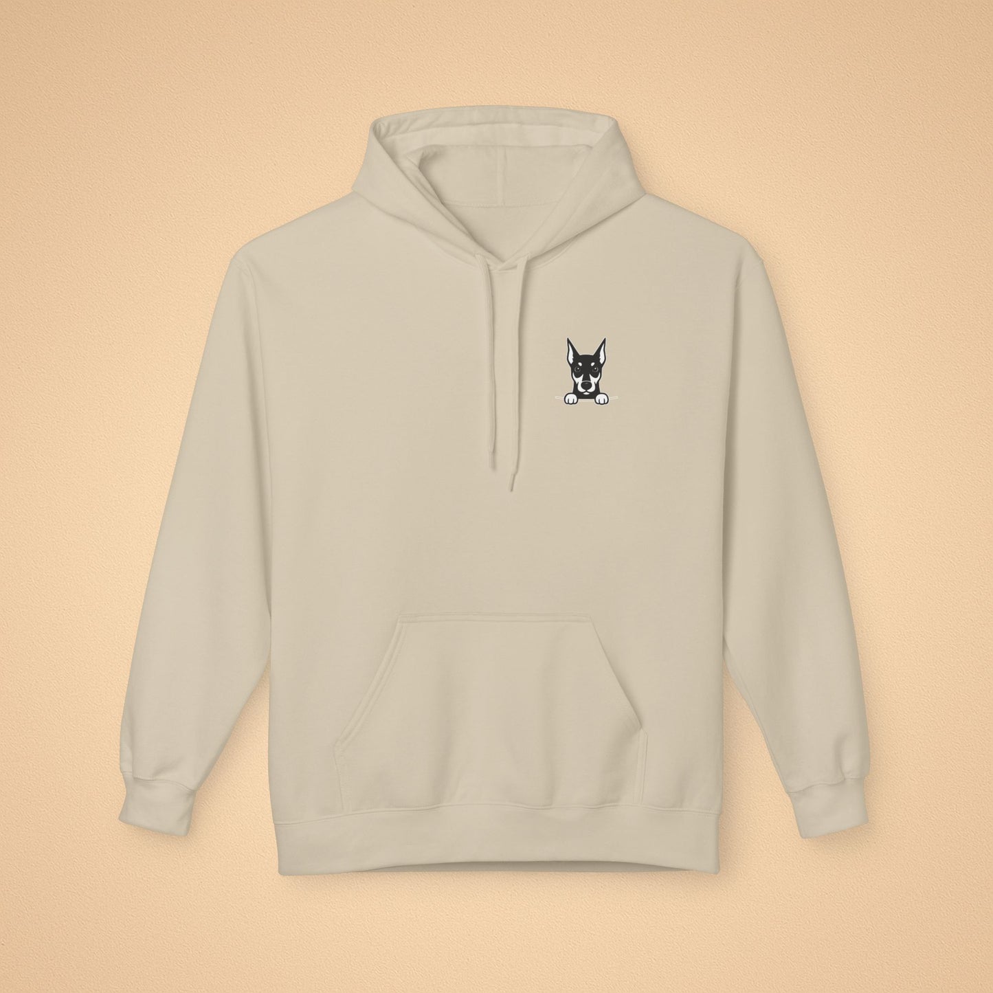 Doberman Unisex Hoodie – Cozy Midweight Fleece