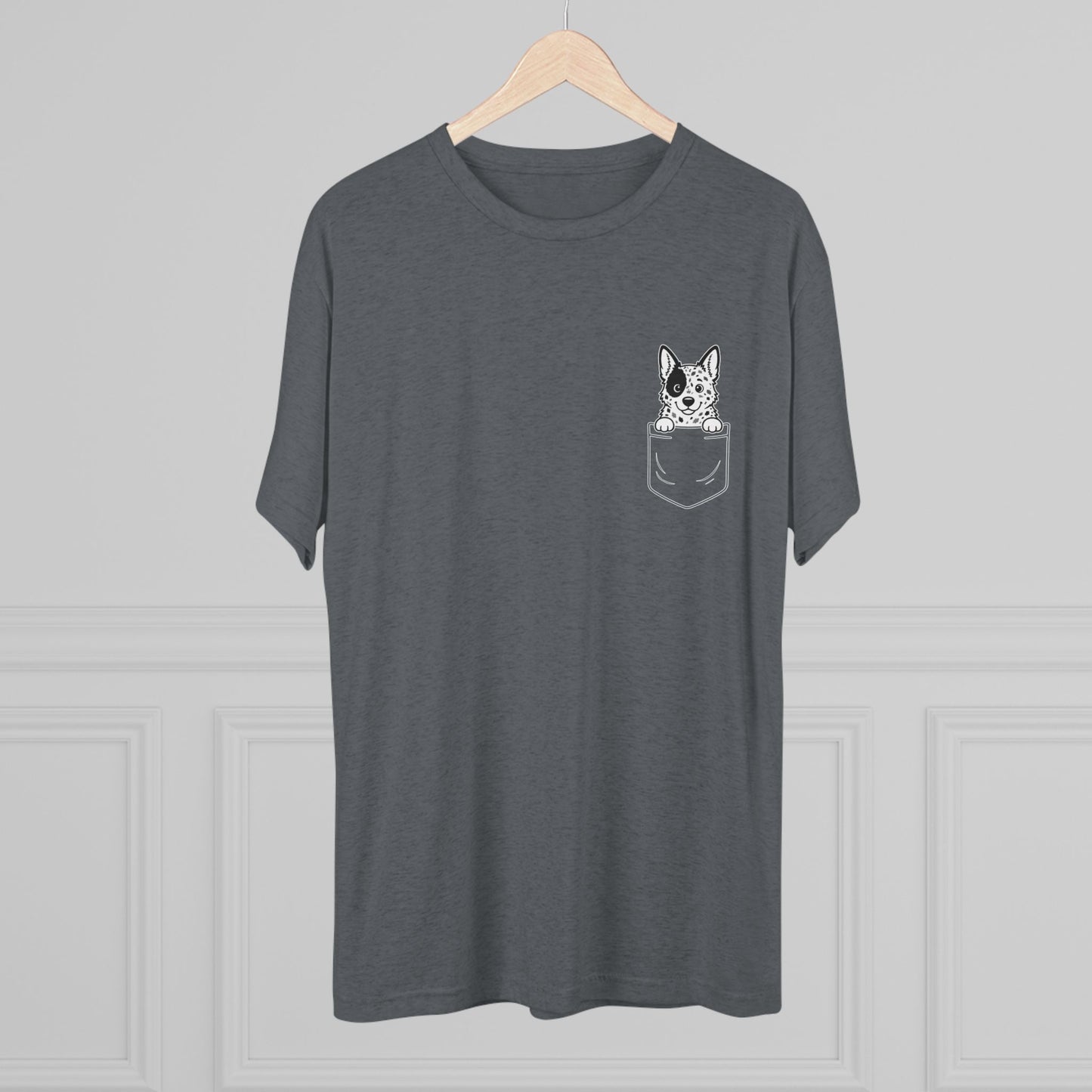 Australian Cattle Dog Pocket-Print Tri-blend Tee