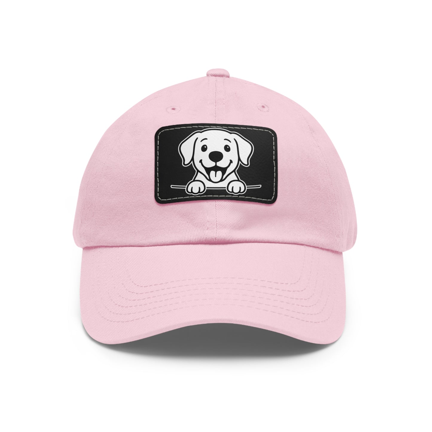 Labrador Retriever Dad Hat – Unisex Leather Patch Adjustable Cap