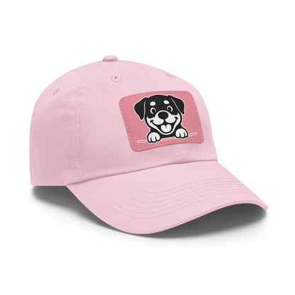 Rottweiler Dad Hat – Unisex Leather Patch Adjustable Cap