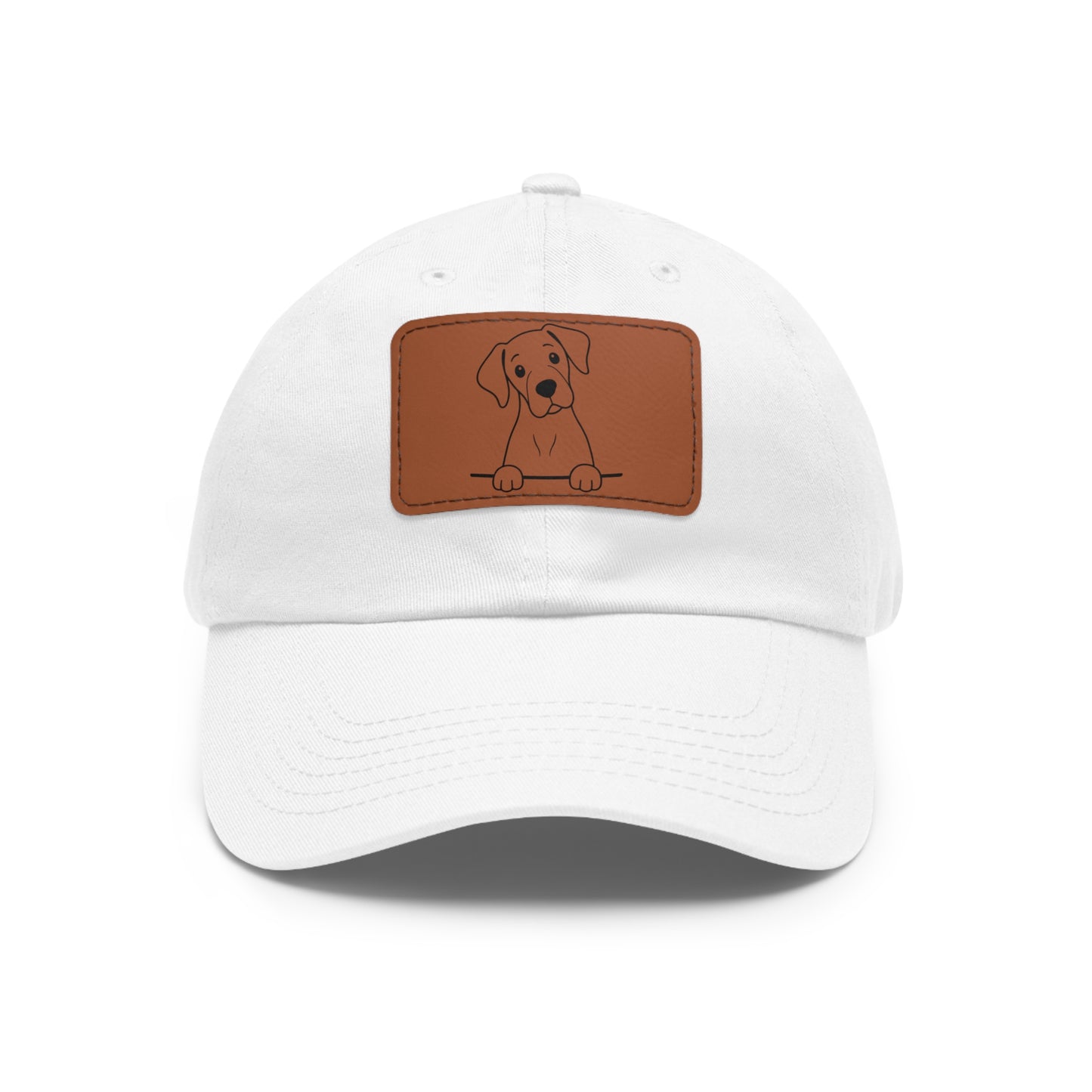 Great Dane Dad Hat – Unisex Leather Patch Adjustable Cap