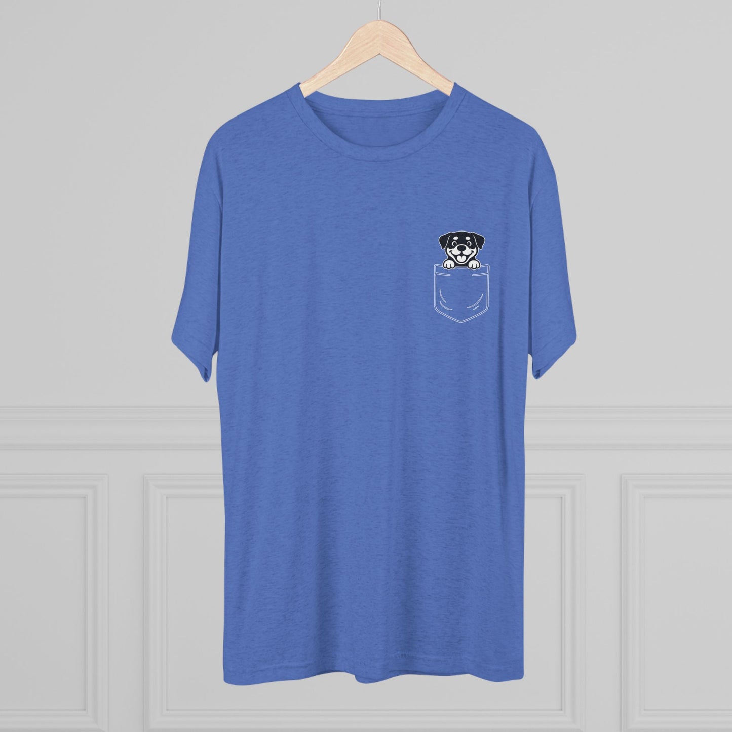 Rottweiler Pocket-Print Tri-blend Tee