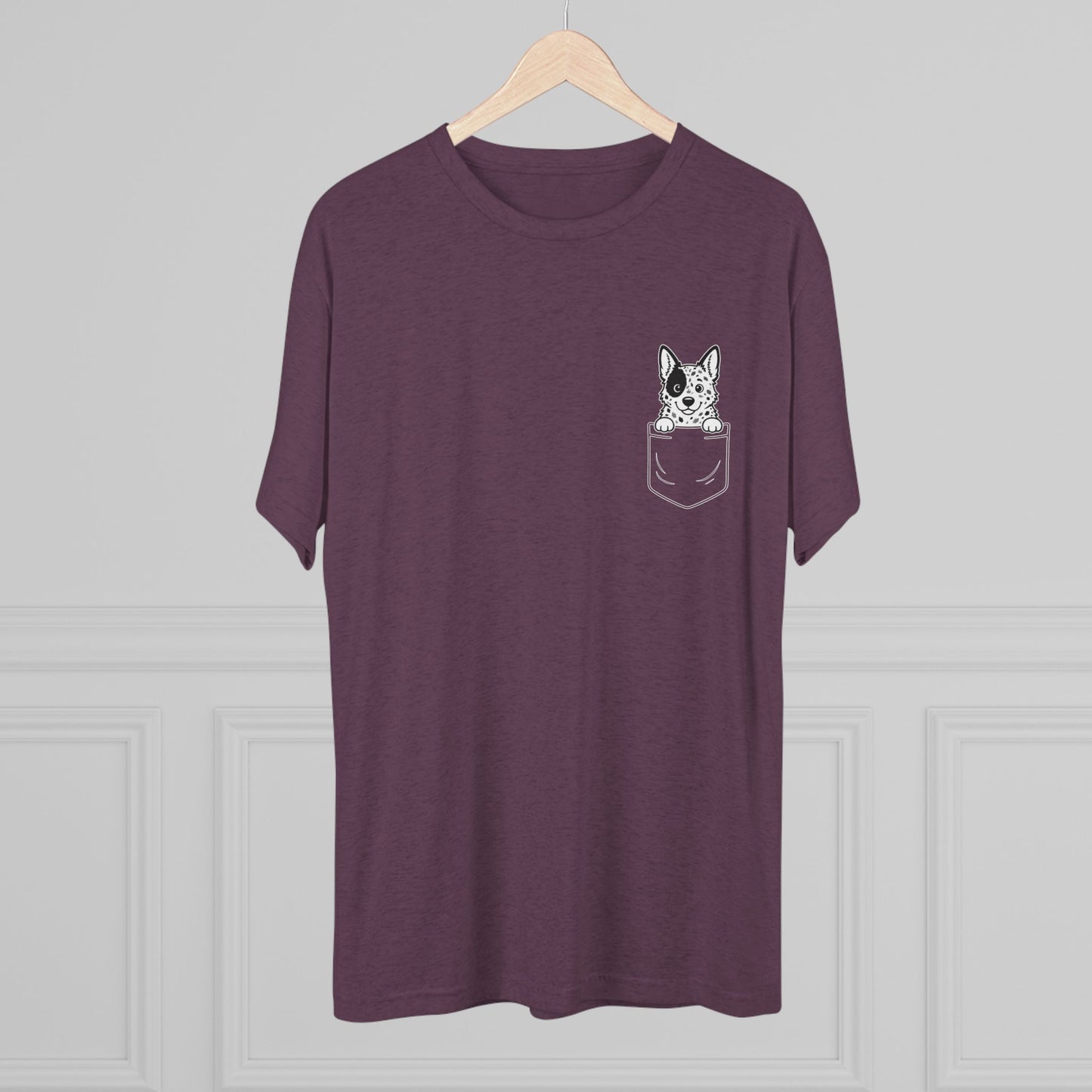 Australian Cattle Dog Pocket-Print Tri-blend Tee