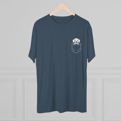 Dachshund Pocket-Print Tri-blend Tee