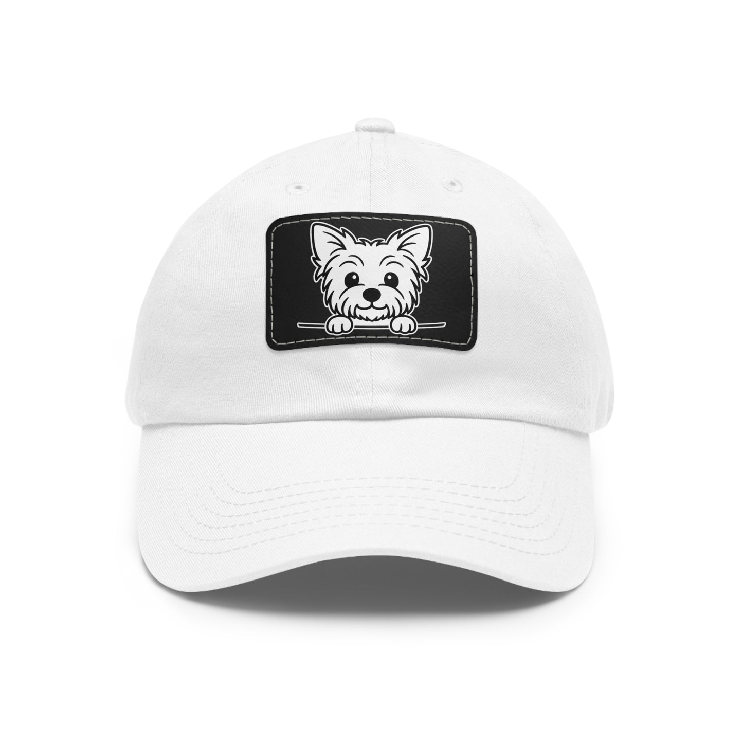 Yorkshire Terrier (Yorkie) Dad Hat – Unisex Leather Patch Adjustable Cap