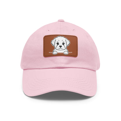 Shorkie Dad Hat – Unisex Leather Patch Adjustable Cap
