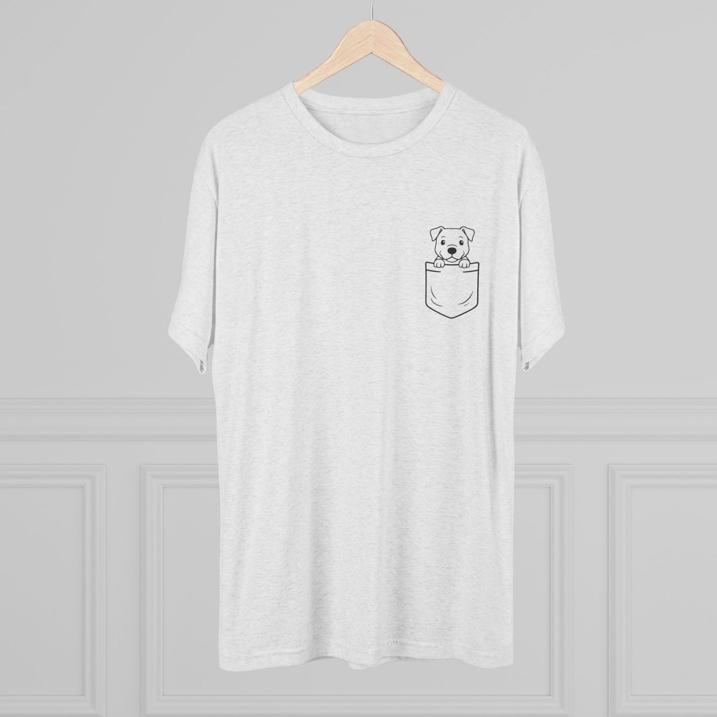 American Pitbull Pocket-Print Tri-blend Tee