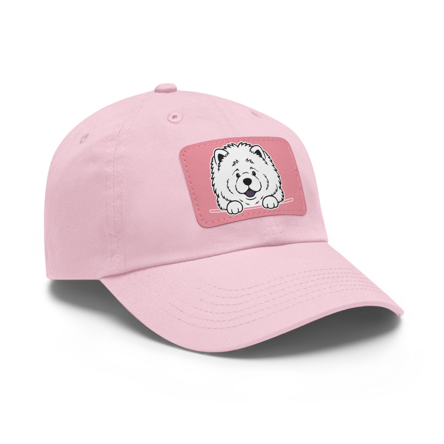 Chow Chow Dad Hat – Unisex Leather Patch Adjustable Cap
