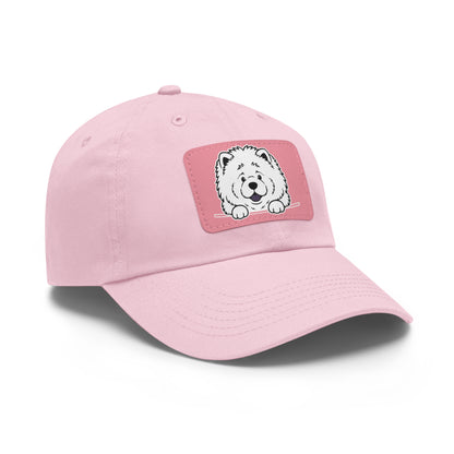 Chow Chow Dad Hat – Unisex Leather Patch Adjustable Cap