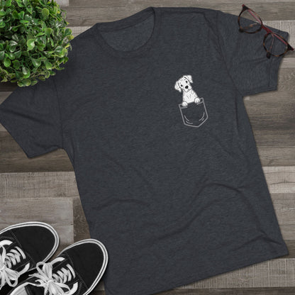 Great Dane (Harlequin) Pocket-Print Tri-blend Tee