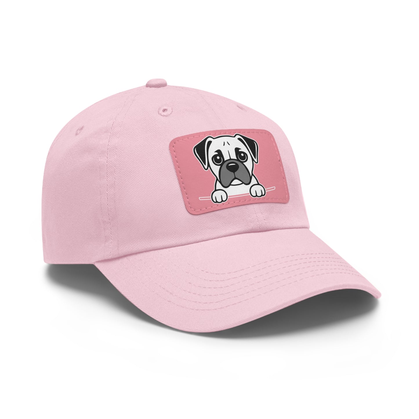 Boxer Dad Hat – Unisex Leather Patch Adjustable Cap