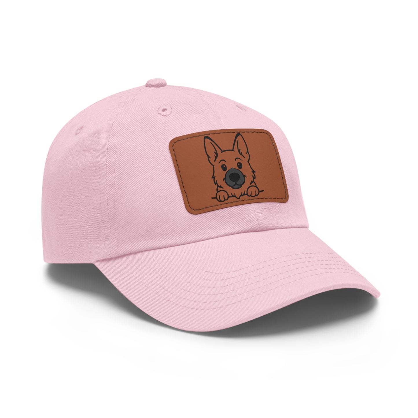 German Shepherd Dad Hat – Unisex Leather Patch Adjustable Cap