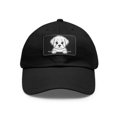 Shorkie Dad Hat – Unisex Leather Patch Adjustable Cap