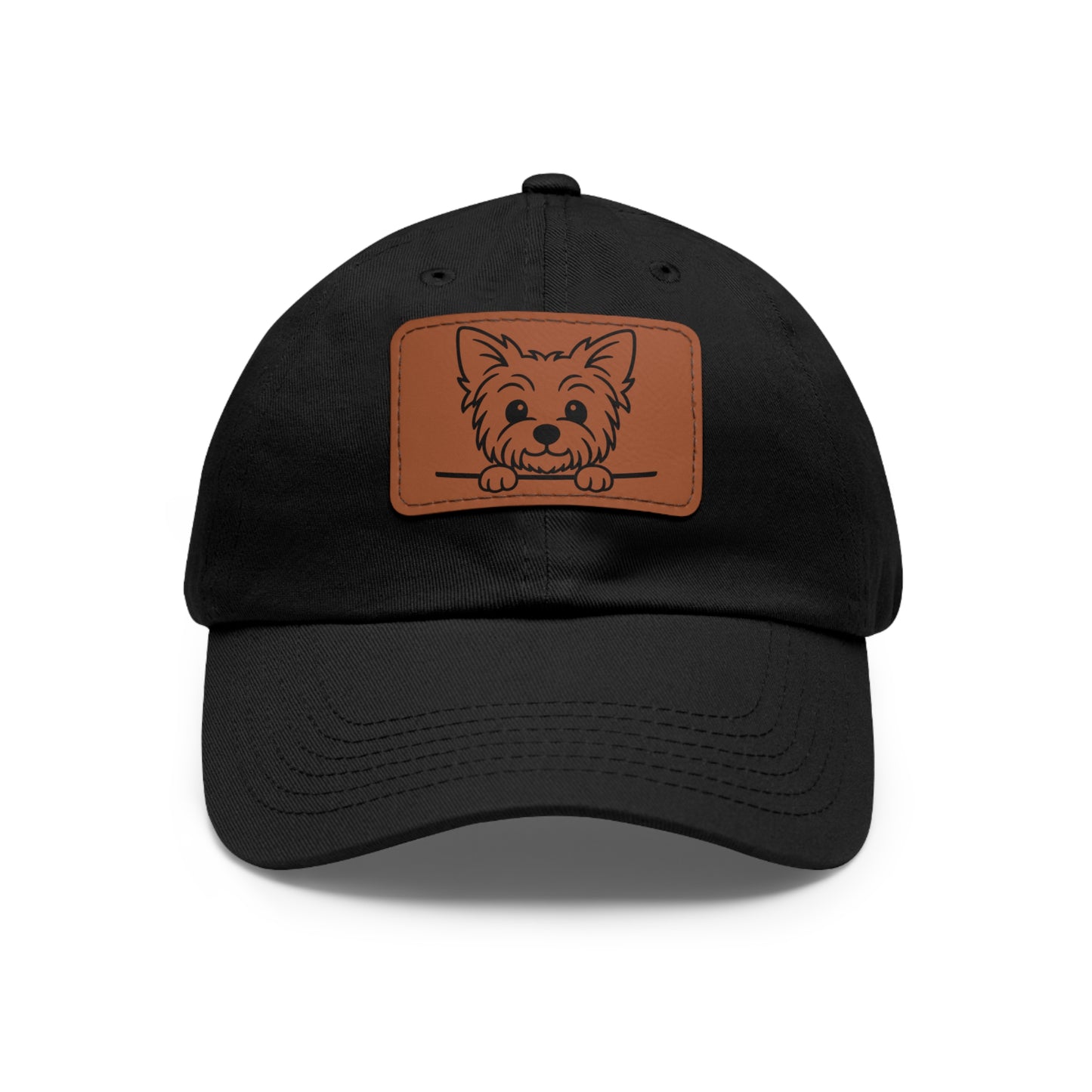 Yorkshire Terrier (Yorkie) Dad Hat – Unisex Leather Patch Adjustable Cap