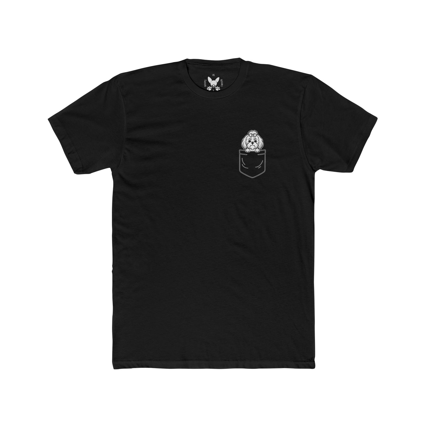 Shih Tzu (Top Knot) Pocket-Print Tee
