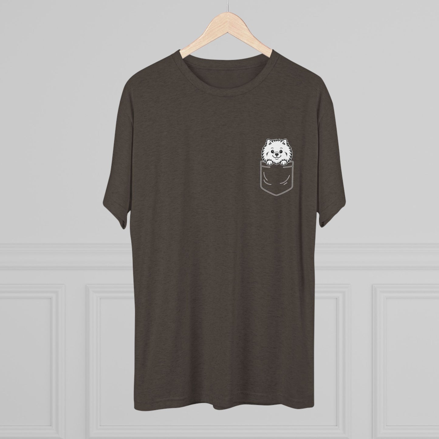 Pomeranian Pocket-Print Tri-blend Tee