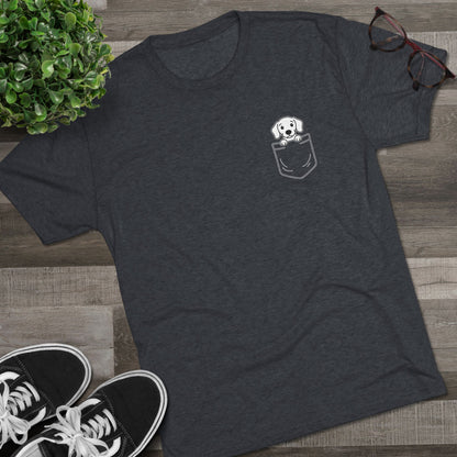 Dachshund Pocket-Print Tri-blend Tee
