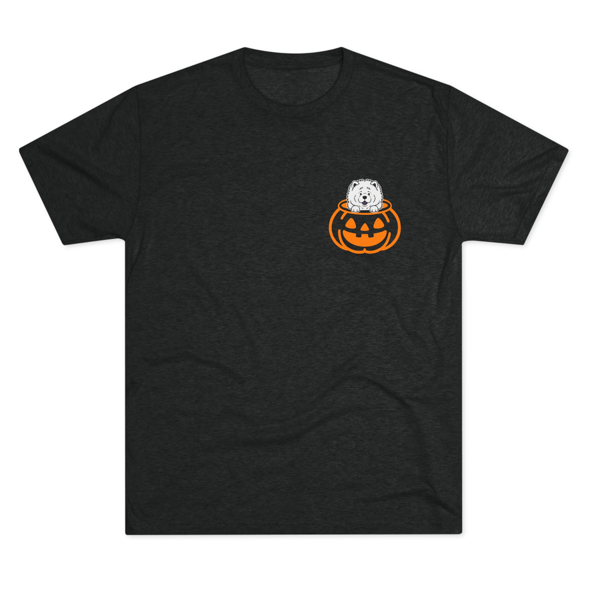 Halloween Pumpkin Pup - Chow Chow - Tri-blend Tee