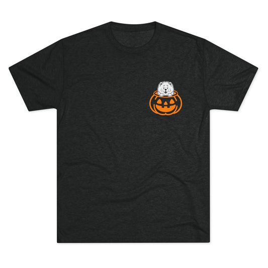 Halloween Pumpkin Pup - Chow Chow - Tri-blend Tee