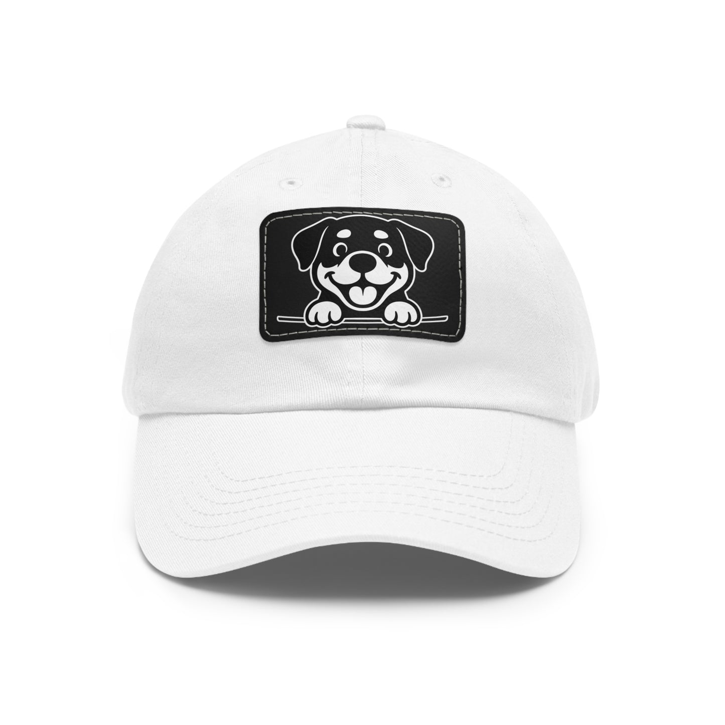 Rottweiler Dad Hat – Unisex Leather Patch Adjustable Cap